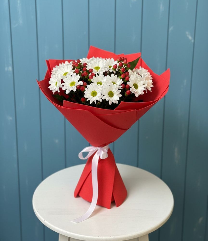 Букет цветов из: Хризантемы в Селты