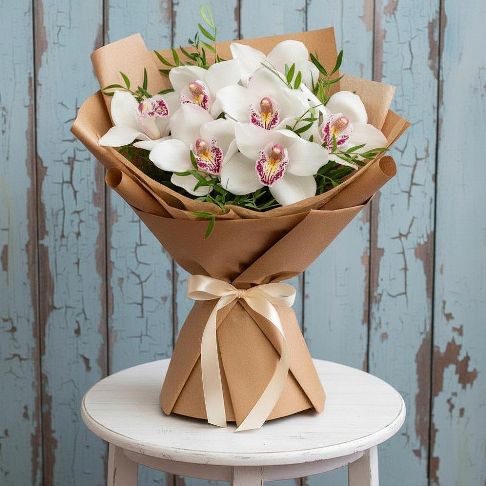 Букет цветов из: Орхидеи и Розы в Селты