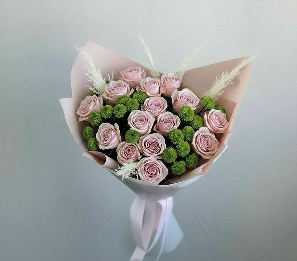 Букет цветов из: Розы и Хризантемы в Селты