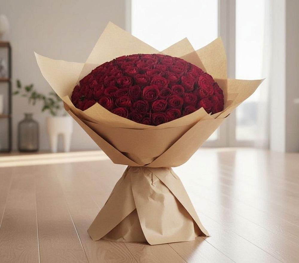 Букет 101 Красная роза в Селты