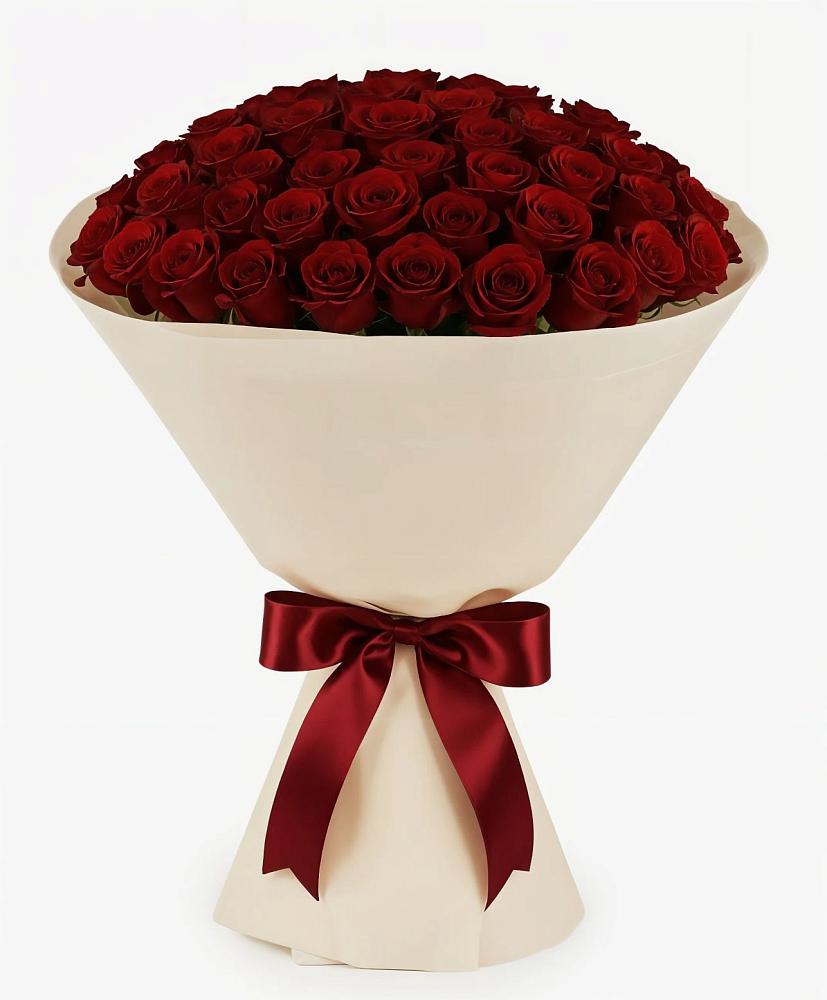 Букет 101 Бордовая роза Блэк Бакарра в Селты